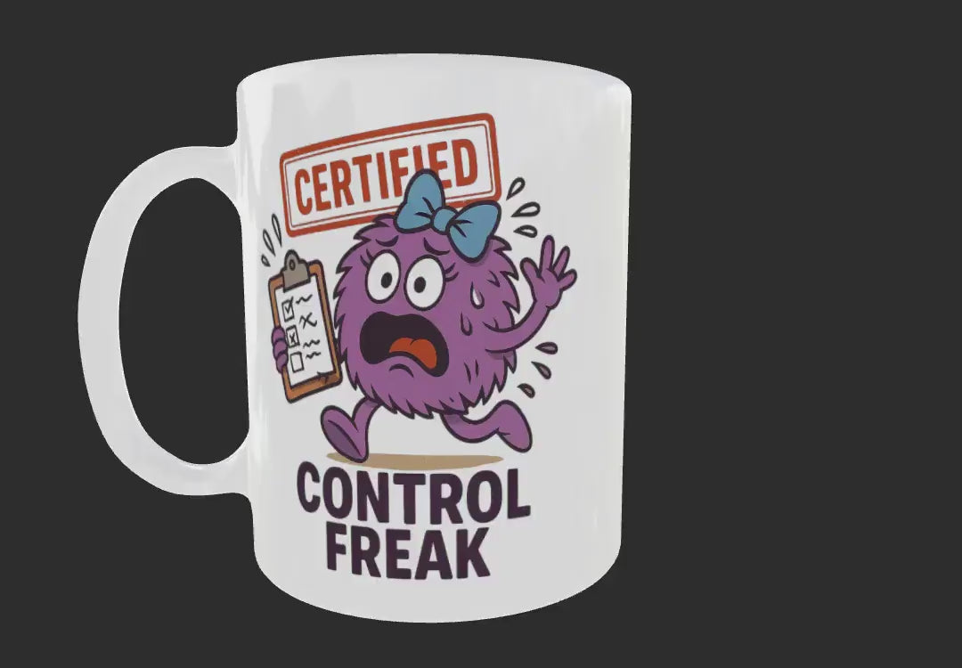 Control Freak Mug, Funny Gift for Overthinkers