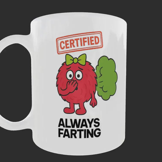 Funny Farting Mug, Rude Humor Gift