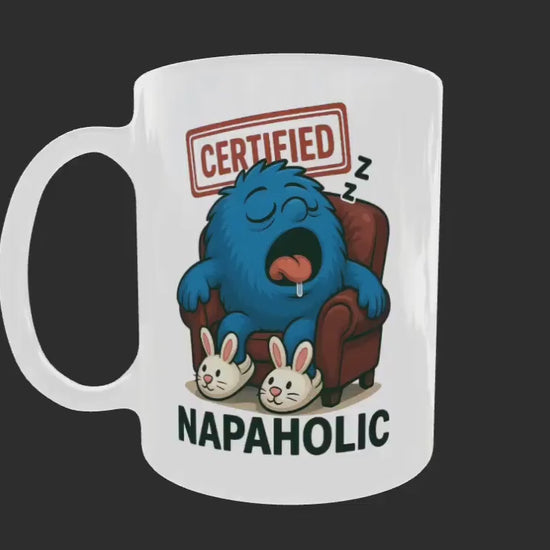 Funny Lazy Mug For Men, Napaholic Coffee Cup, Rude Gift For Husband Or Friend
